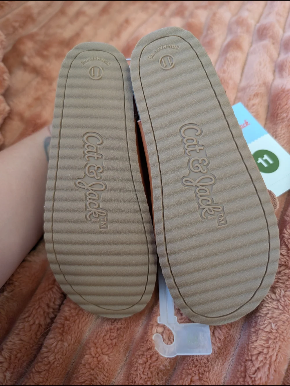 Cat & Jack Toddler Tan Buckle Sandals - Size 11